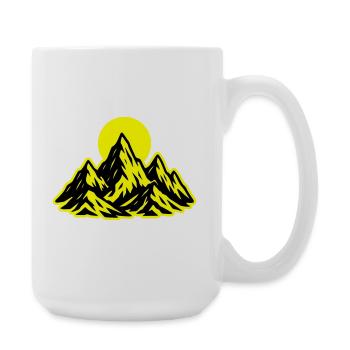 Berge Sonne - Große Tasse 440 ml - Weiß - Rechts