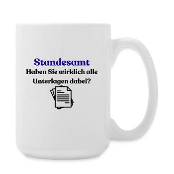 Registry Office Typo Wedding Look - Large Mug 440 ml - white - Right