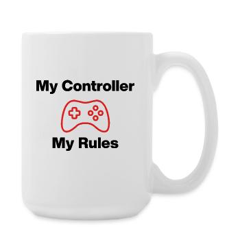 My Controller My Rules, Nerd, Zocker, Meine Regeln - Large Mug 440 ml - white - Right