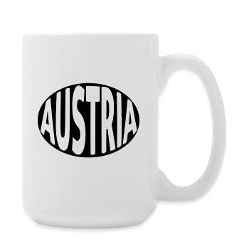 Austria - Österreich Typografie  - Große Tasse 440 ml - Weiß - Rechts