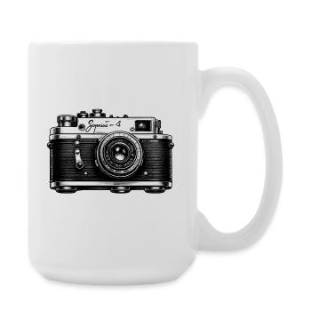 Vintage-Kamera-Skizze - Große Tasse 440 ml - Weiß - Rechts