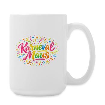 Karnevalsmaus Karneval Köln Süß Niedlich Geschenk - Große Tasse 440 ml - Weiß - Rechts