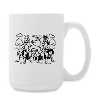Règles pour chiens de l’édition Dog Dog - Grande tasse 440 ml - blanc - Droite