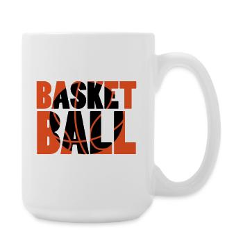 Basketball / Basketball / Basktet-Ball / Sports - Large Mug 440 ml - white - Right