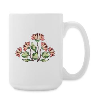 Fleur - Grande tasse 440 ml - blanc - Droite