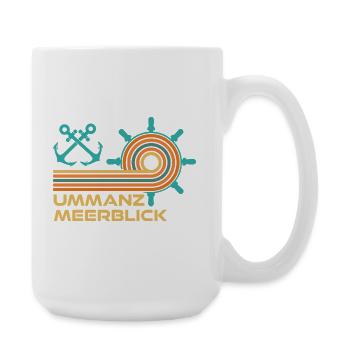 Ostsee Urlaub MEERESBLICK Lustiges - Große Tasse 440 ml - Weiß - Rechts