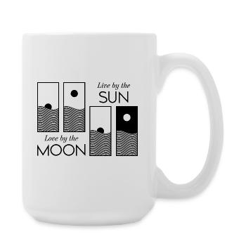 Sonnenaufgang / Sonnenuntergang  - Große Tasse 440 ml - Weiß - Rechts
