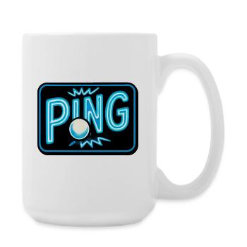 Ping Pong - Tennis de Table - Grande tasse 440 ml - blanc - Droite