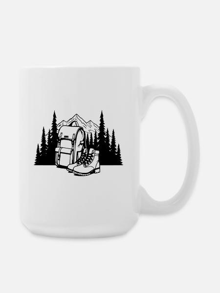 Absolute black, where it all begins - Large Mug 440 ml - white