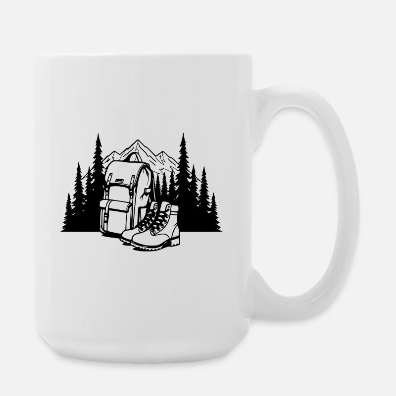 Absolute black, where it all begins - Large Mug 440 ml - white