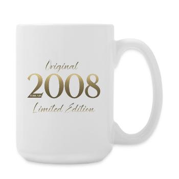 18th Birthday February 2008 Vintage Vintage - Large Mug 440 ml - white - Right