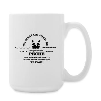 Peach humour - Large Mug 440 ml - white - Right