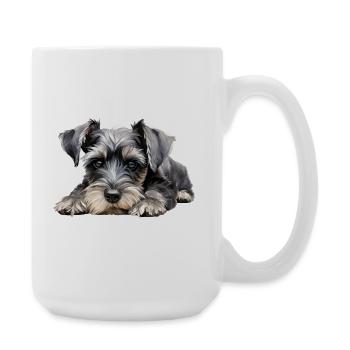Schnauzer nain - Grande tasse 440 ml - blanc - Droite