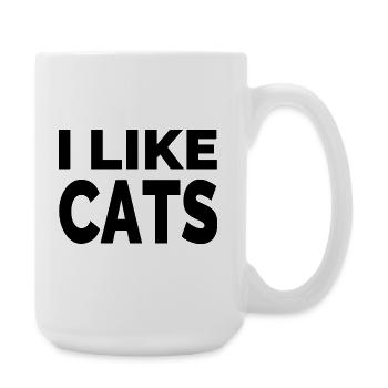 Katzen - Große Tasse 440 ml - Weiß - Rechts