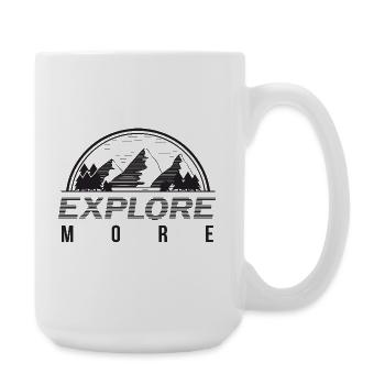 Explorez plus de montagnes et de forêts - Grande tasse 440 ml - blanc - Droite