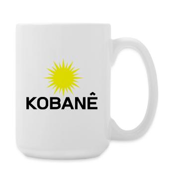 Kobane_Kurdistan_Sonne - Large Mug 440 ml - white - Right
