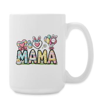 Pastell Ostern Mama Design - Große Tasse 440 ml - Weiß - Rechts