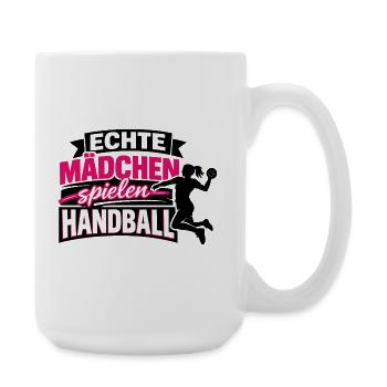 handball mädchen geburtstag geschenkidee - Große Tasse 440 ml - Weiß - Rechts