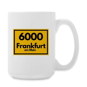 OLD POSTCODE POSTCODE RETRO 6000 FRANKFURT AM MAIN - Large Mug 440 ml - white - Right