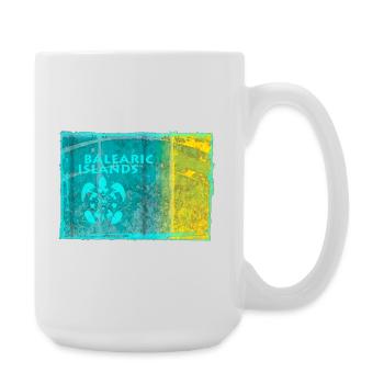 Balearische Inseln Farbspiel - Große Tasse 440 ml - Weiß - Rechts