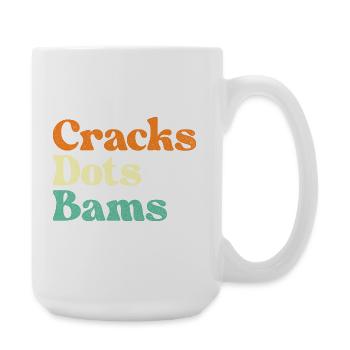 Fissures Points Bams Carreaux de Mahjong Amant - Grande tasse 440 ml - blanc - Droite