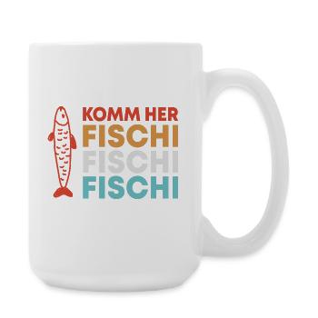 Angler Angeln Spruch  - Große Tasse 440 ml - Weiß - Rechts