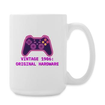 Neon Controller 1986 Retro – 40. Geburtstag - Große Tasse 440 ml - Weiß - Rechts