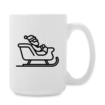 Santa's sleigh - Large Mug 440 ml - white - Right