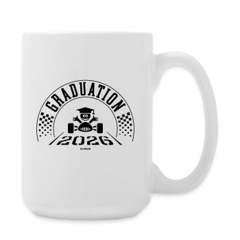 Abschluss 2026 – Schule ist vorbei – Ziellinie – B - Große Tasse 440 ml - Weiß - Rechts