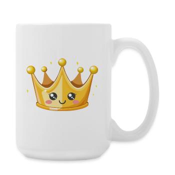 Illustration de la couronne d’or de Kawaii - Grande tasse 440 ml - blanc - Droite
