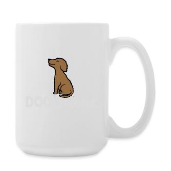 Dogs Over People Dog Funny Antisocial Saying - Large Mug 440 ml - white - Right