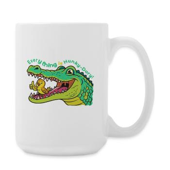 Crocodile et Oiseau : Tout est parfait ! - Grande tasse 440 ml - blanc - Droite
