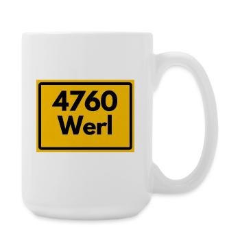 ALTE POSTLEITZAHL PLZ RETRO 4760 WERL - Große Tasse 440 ml - Weiß - Rechts