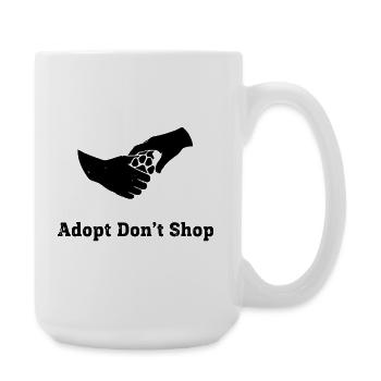 Adopt Don’t Shop Paw Fist Check - Grande tasse 440 ml - blanc - Droite
