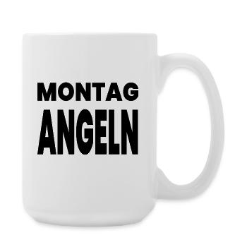 Angeln - Große Tasse 440 ml - Weiß - Rechts