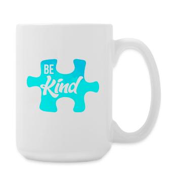 Be Kind Puzzle Motif - Large Mug 440 ml - white - Right