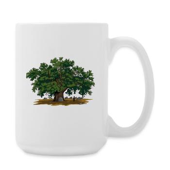 Eiche - Große Tasse 440 ml - Weiß - Rechts