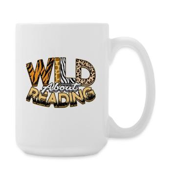 Wild About Reading Books Lover - Large Mug 440 ml - white - Right