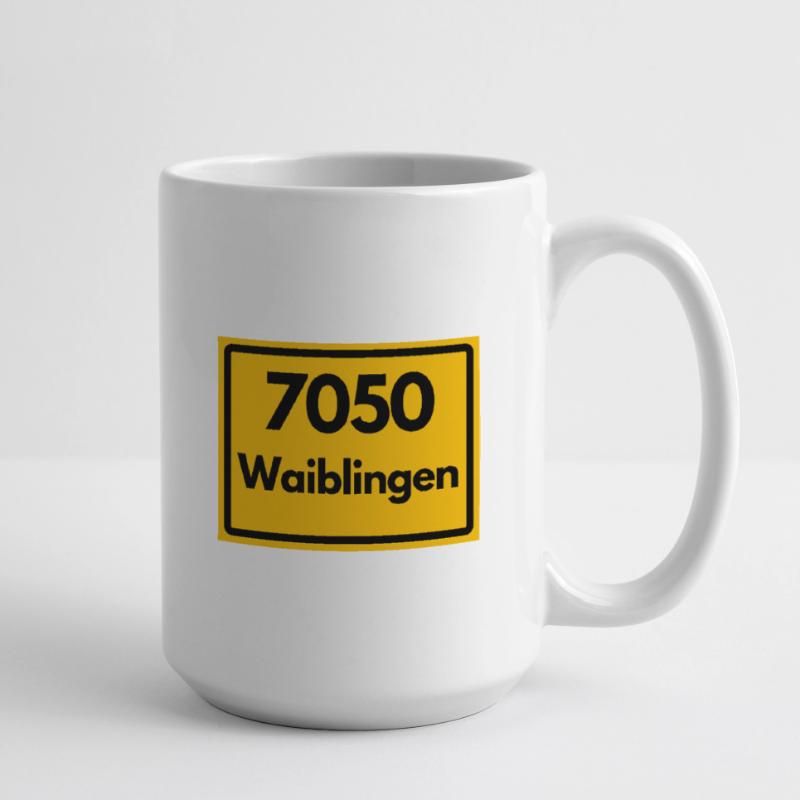 OLD POSTCODE POSTCODE RETRO 7050 WAIBLINGEN HEIMAT Large Mug 440 ml