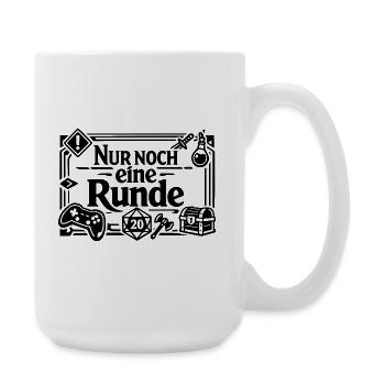 Nur noch eine Runde - Gamer - Spiele Fan - Große Tasse 440 ml - Weiß - Rechts
