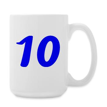 10. 10 YEARS. 10th ANNIVERSARY. 10 YEAR ANNIVERSARY. - Large Mug 440 ml - white - Right