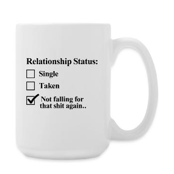Relationship Humor – Fun Design for Couples - Large Mug 440 ml - white - Right