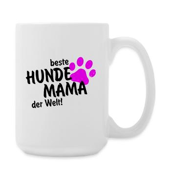beste Hundemama der Welt - Große Tasse 440 ml - Weiß - Rechts