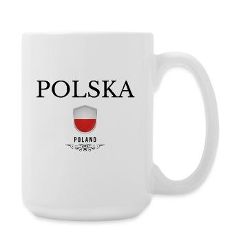 Flagge Polens, polnischer Stolz - Große Tasse 440 ml - Weiß - Rechts