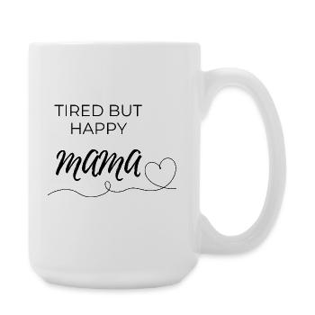 Mom tired - Large Mug 440 ml - white - Right