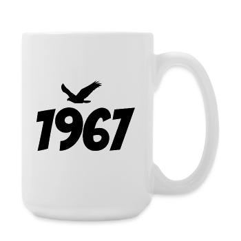 1967 Vintage Jahrgang Adler Grafik - Große Tasse 440 ml - Weiß - Rechts