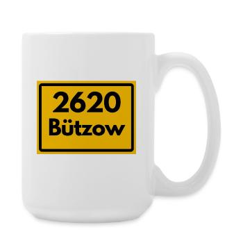 ALTE POSTLEITZAHL PLZ RETRO 2620 BÜTZOW HEIMAT - Große Tasse 440 ml - Weiß - Rechts