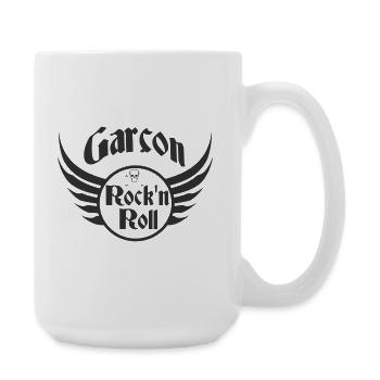Garçon Rock and Roll Crâne Ailes - Grande tasse 440 ml - blanc - Droite