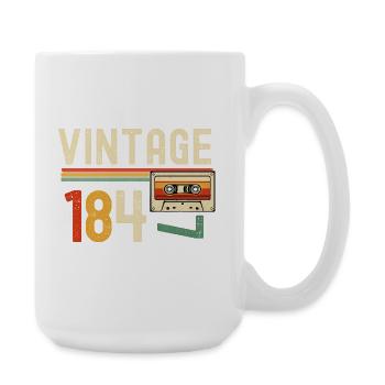 Vintage 84 Cassette Retro - Large Mug 440 ml - white - Right