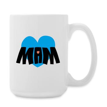 Mom heart - Large Mug 440 ml - white - Right